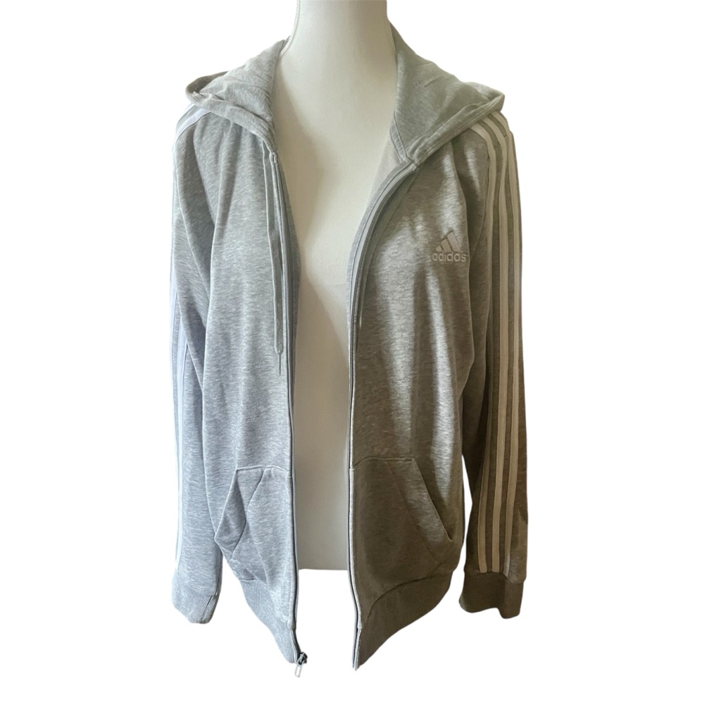 Nwot Adidas Grey Zip-Up Hoodie